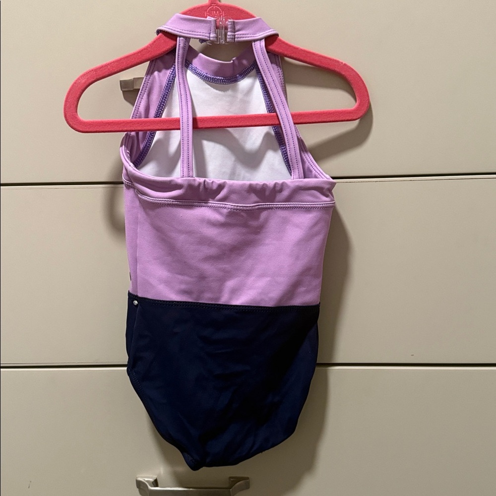 Nike Lavender and Navy Leotard Girls Size XS - Picture 2 of 4